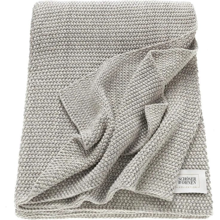 Wohndecke Melange, SCHÖNER WOHNEN-Kollektion, Strickdecke mit Melange-Effekt, Kuscheldecke – Bild 1