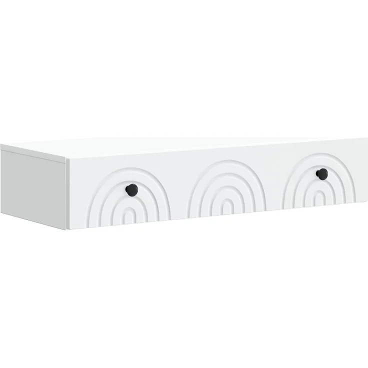 vidaXL Wandmontierter Beistelltisch Weiß 87,5 x 34,5 x 17 cm 898155 – Bild 2