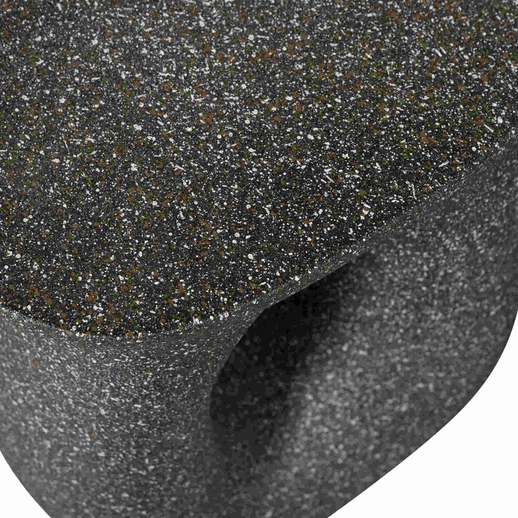 Beistelltisch Moson Magnesiumoxid, organisch geformt, modern, schwarz mit Tupfen, leicht und vielseitig – Bild 6