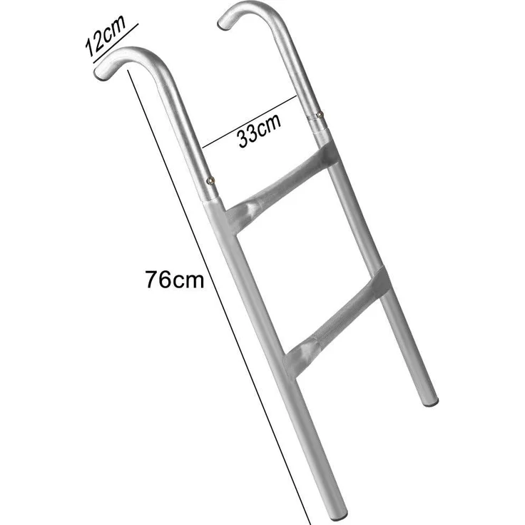 Monzana Trampolinleiter UV-beständig flexibel montierbar Sicherheitsleiter Einstiegsleiter 76cm -2 Metallstufen – Bild 5