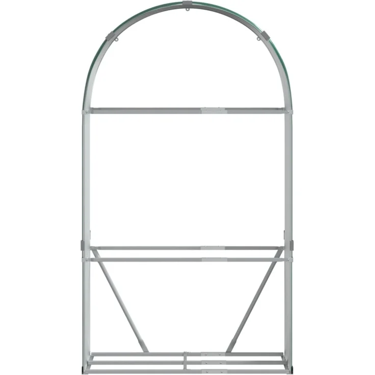vidaXL Kaminholzunterstand Grün 120x45x210 cm Verzinkter Stahl 364542 – Bild 4