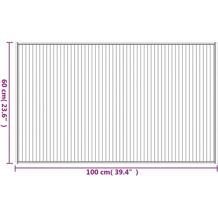 vidaXL Teppich Rechteckig Schwarz 60x100 cm Bambus 376828 – Bild 8
