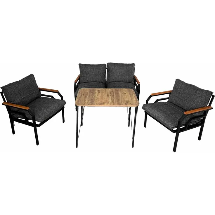 Skye Decor 'Kutay - Light Grey' Garten-Lounge-Set, Hellgrau, 120 x 70 x 61 cm