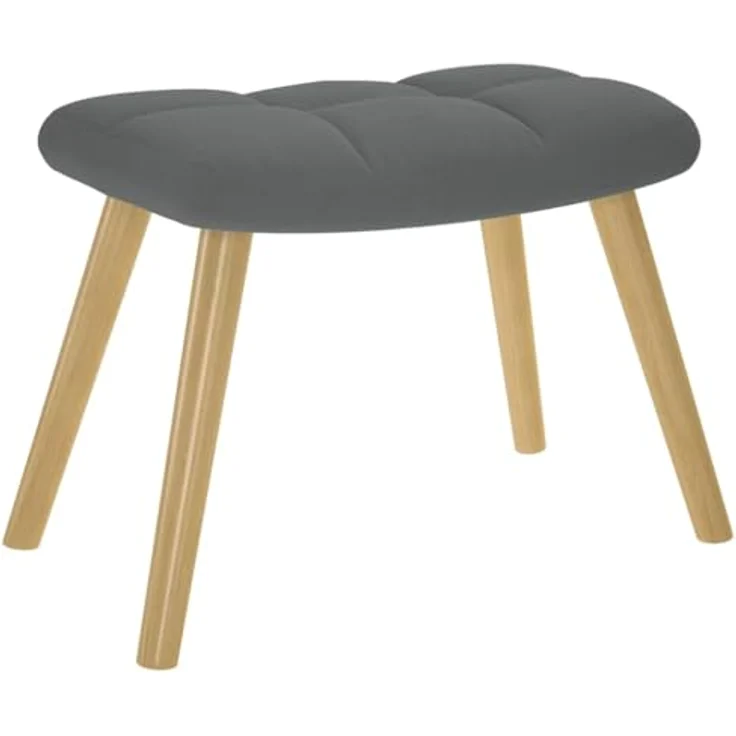 vidaXL Schaukelstuhl mit Fußhocker Dunkelgrau Stoff 4016801 – Bild 6