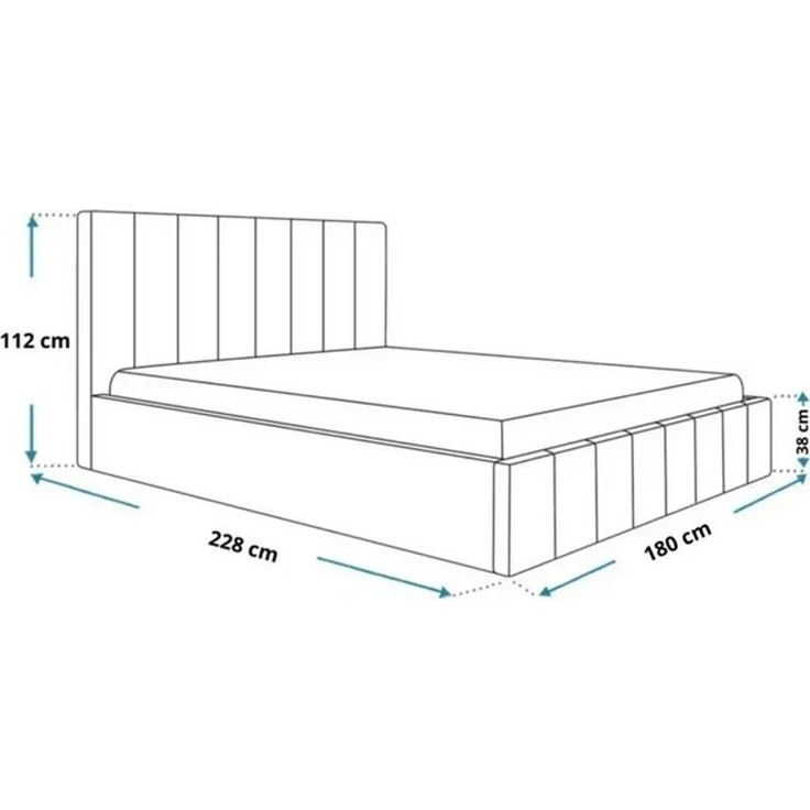 thematys Polsterbett mit Bettkasten & Lattenrost Stauraumbett 160x200cm, ohne Matratze, Samt, Grau – Bild 6