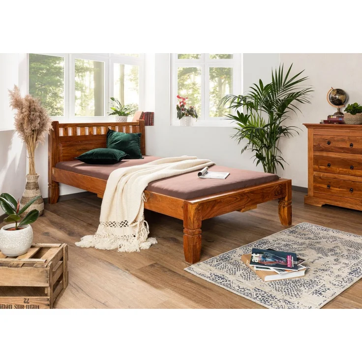 Bett Akazie 120x200x90 honig lackiert OXFORD #220 – Bild 9