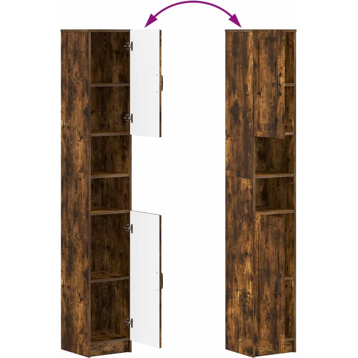 vidaXL 4-teiliges Badezimmer-Schrank-Set UTRECHT Raucheiche 3417977 – Bild 10