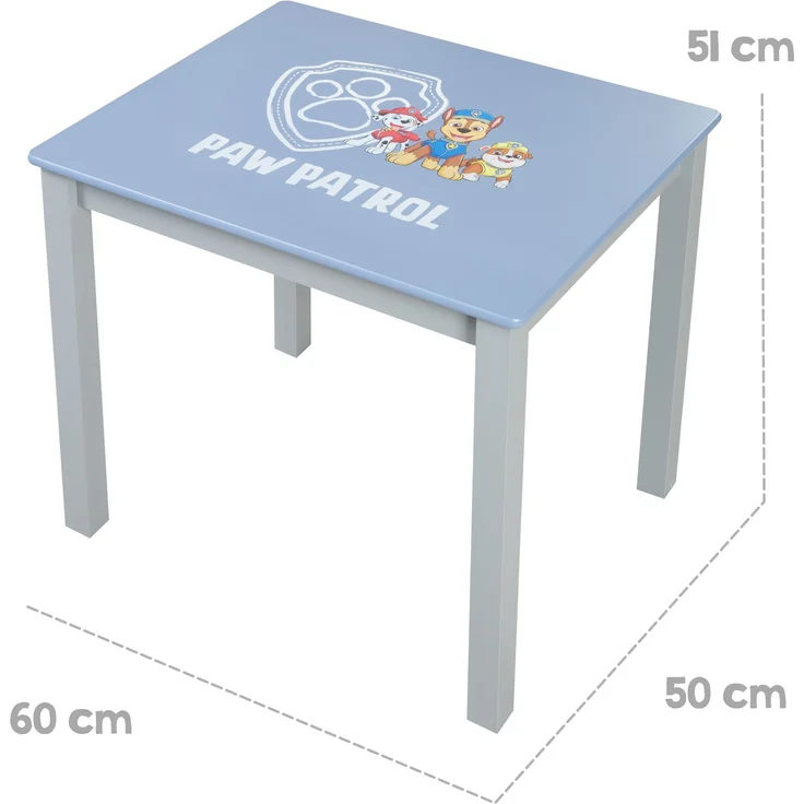 roba Kindersitzgruppe 'Paw Patrol' - 1x Kinderstuhl & 1x Kindertisch - MDF lackiert - Balu / Grau – Bild 3