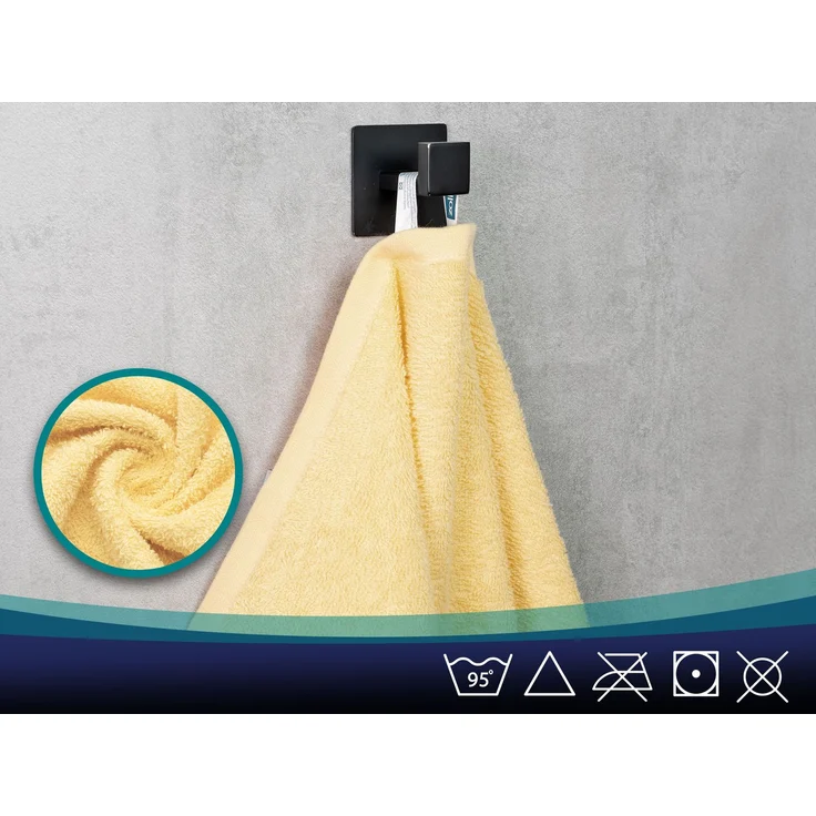 ZOLLNER 5er Set Duschtuch, 100% Baumwolle, 70x140 cm, gelb – Bild 2