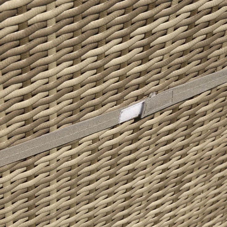 Sitzgarnitur 2 Sessel + Tisch Grau Polyrattan Lounge Garnitur Gartenmöbel Stuhl – Bild 4