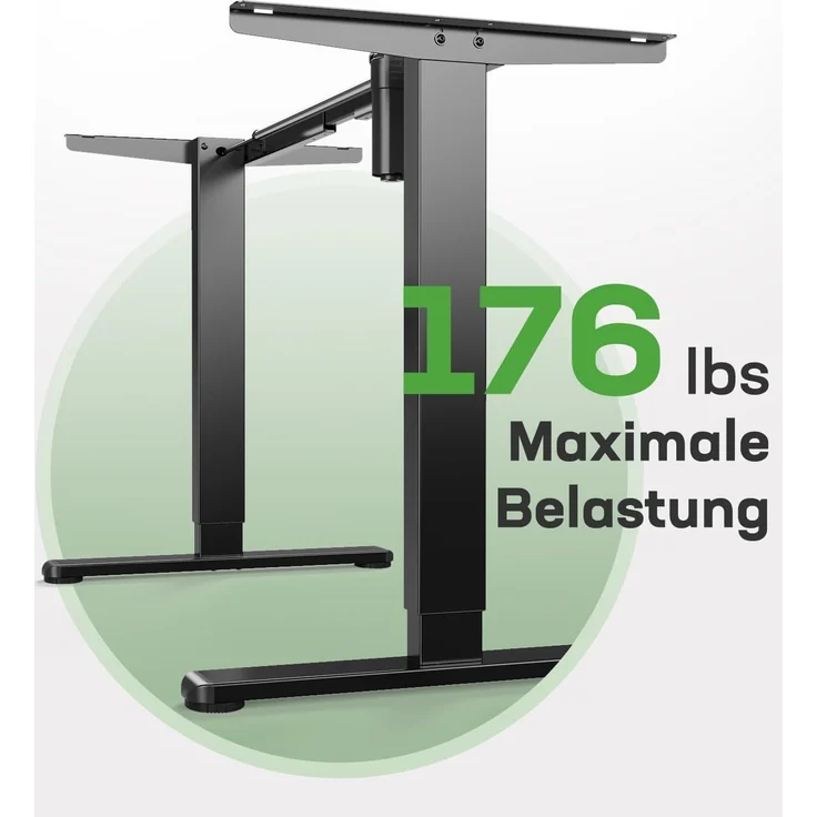 Marsail Höhenverstellbarer Schreibtischrahmen, Elektrische Tischbeine mit leistungsstarkem Motor, 176 lbs Maximalbelastung, für Verschiedene Desktops, Verstellbare Tischbeine, Nur Rahmen – Bild 3