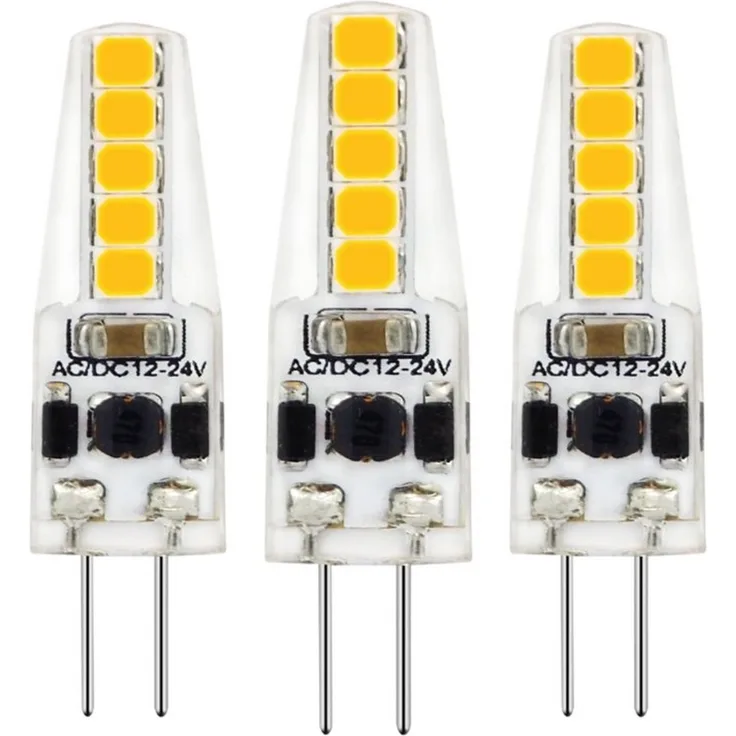 LED's light LED-Leuchtmittel 0620131 LED Kapsel, G4, G4 1,9W warmweiß Klar 12V dimmbar 3-Pack