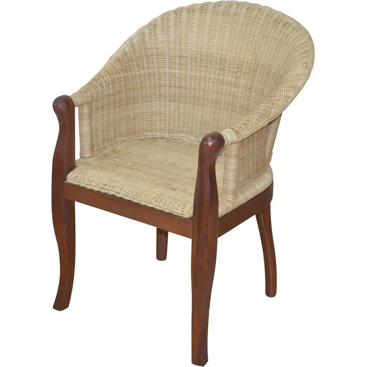 Rattan-Sessel "Berta" braun/beige – Bild 3