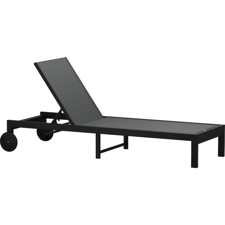 Blumfeldt Lucca Sonnenliege - Verstellbare Rückenlehne, Wetterfest & Leicht, Garten & Balkon Liegestuhl, 120kg Kapazität, Aluminiumrahmen, ComfortMesh, 5 Positionen, 8,1kg, Dunkelgrau – Bild 2