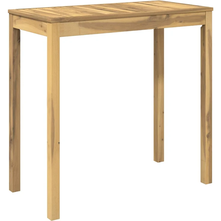 vidaXL Gartenbar-Tisch LAREN Weiß gewaschen 108,5 x 55 x 105 cm 901721 – Bild 2