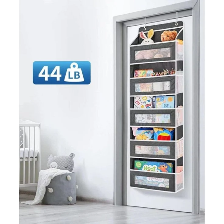 Ophy Hängeregal Hängeaufbewahrung mit 5 Netztaschen – Organizer für Tür, großes Fassungsvermögen, 5 Ebenen (Hängeregal, Taschen-Organizer) – Bild 3