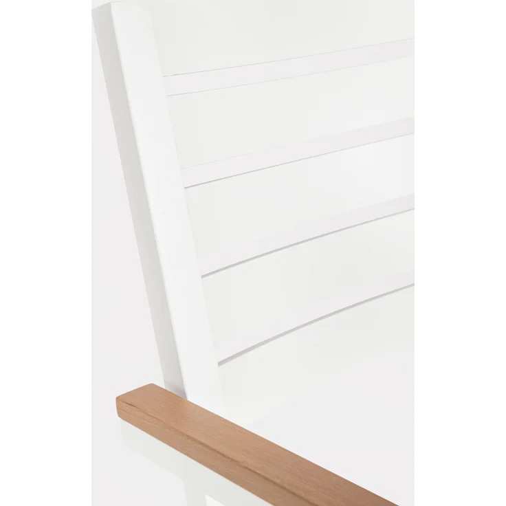 Gartenstuhl Anneh aus Aluminium, modern und stapelbar, weiß, inklusive wasserabweisendem Kissen – Bild 5