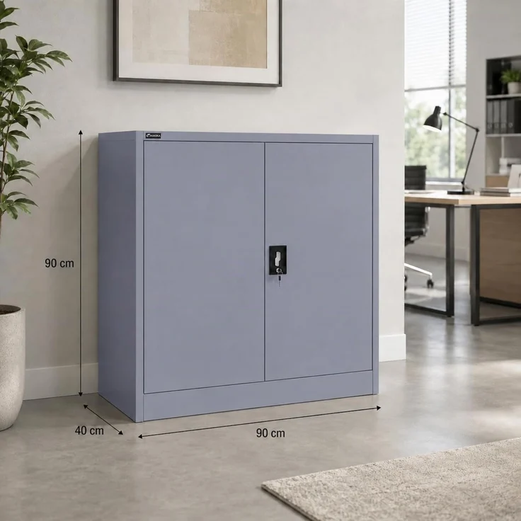 Makika Aktenschrank / Büroschrank abschließbar 40x90x90cm in Anthrazit – Bild 2