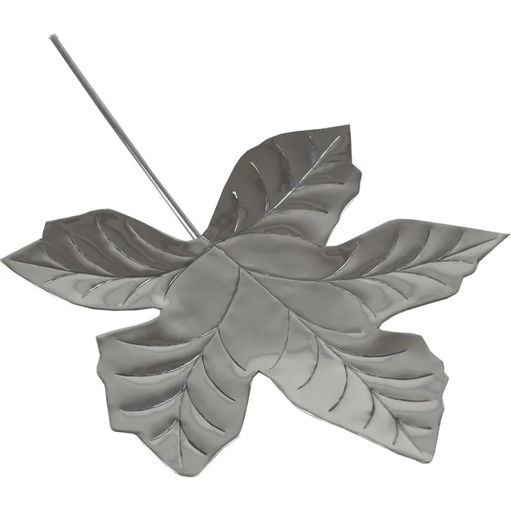 Dekoschale in Ahorn Form Aluminium poliert Design Wandschmuck Dekoration