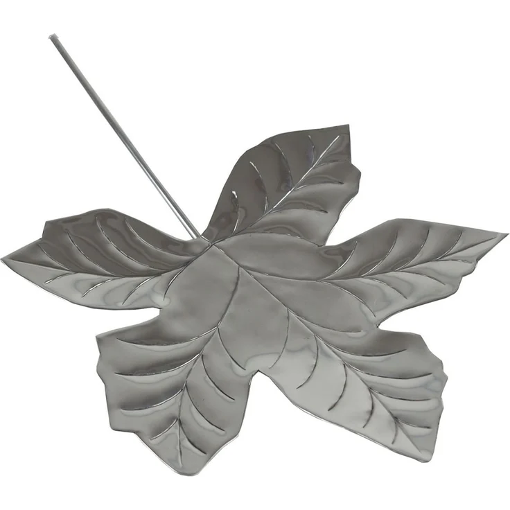 Dekoschale in Ahorn Form Aluminium poliert Design Wandschmuck Dekoration