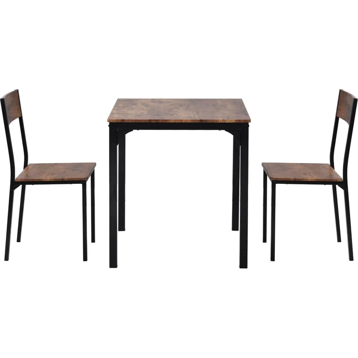 Esstisch mit 2 Stühlen, Esstisch-Set, 70/70/75 cm, 3-St, Küchentisch, Esszimmergruppe – Bild 8