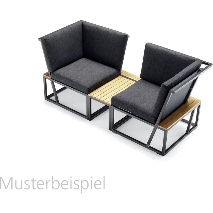 Sieger Havanna Eckteil Eckteil für Loungegruppe, Aluminium Eisengrau, 73 x 78,5 x 73 – Bild 6