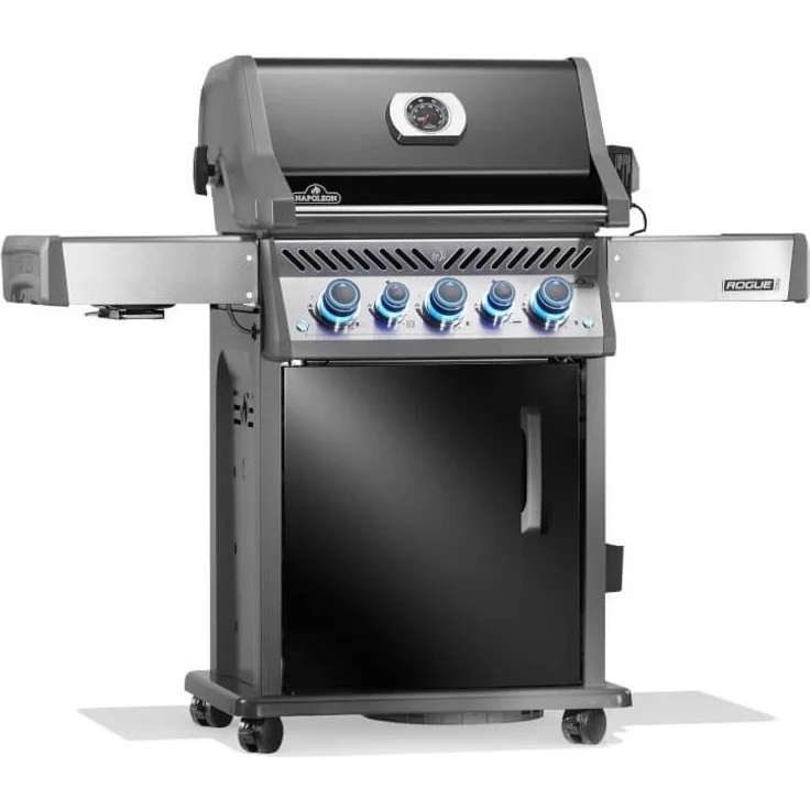 Rogue PRO-S 425 mit Gußrosten, Schwarz, inkl. Drehspieß – Bild 1