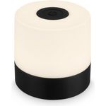 BRILONER – Mini LED Tischlampe Kabellos, Dimmbare Nachttischlampe Touch, Schreibtischlampe, Leselampe, Tischleuchte Outdoor & Indoor, USB-C, Camping Lampe, Warmweißes Licht, 7x7 cm, Schwarz
