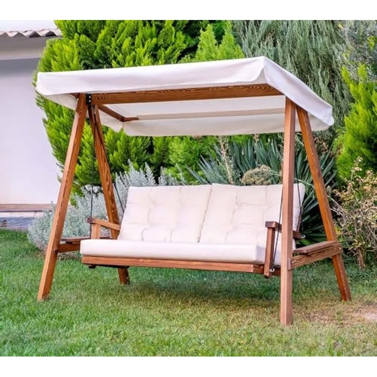Westmann Holz Hollywoodschaukel Pera 2000 | Beige – Bild 4