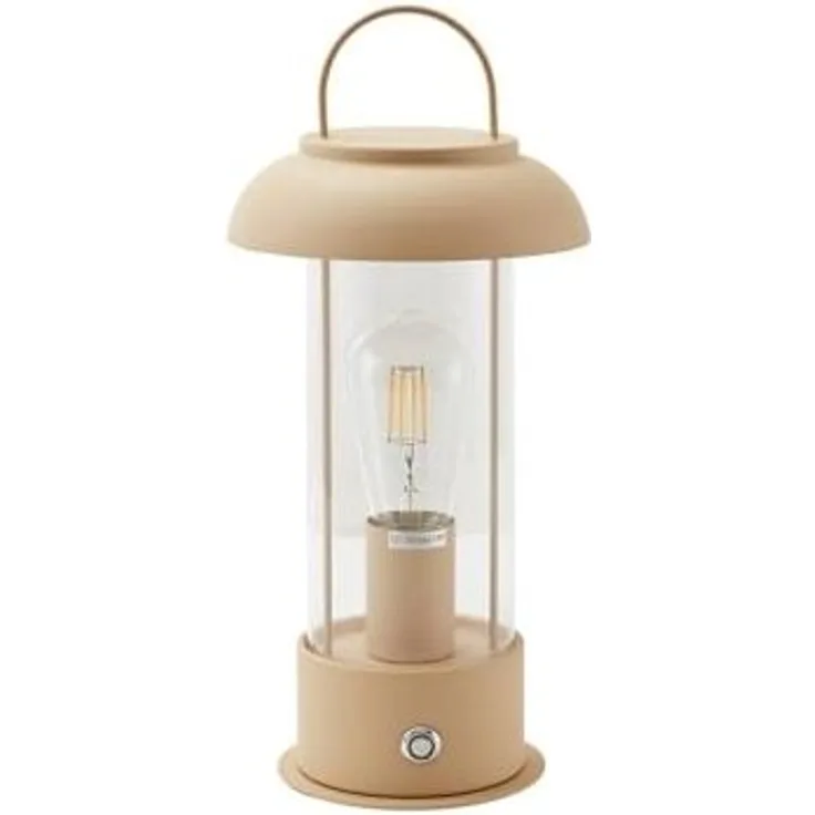 Lindby Außen-Tischleuchte Yvette, LED, Metall, Creme warmweiß IP44, 1 x 2 W LED, warmweiß