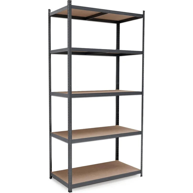BELKO® Schwerlastregal C223 Anthrazit, 200x100x50 cm, XL Lagerregal & Kellerregal, Metallregal mit 5 Böden, Steckregal bis 900kg extrem belastbar (180kg pro Ebene), Werkstattregal