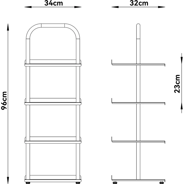 Schuhregal Poytya Stahl 96x34x32 cm Anthrazit [en. casa] – Bild 4