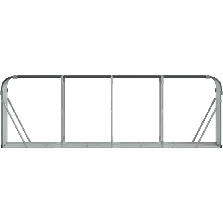 vidaXL Kaminholzunterstand Anthrazit 300x45x100 cm Verzinkter Stahl 364566 – Bild 4