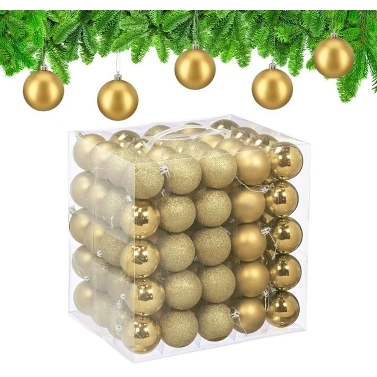 Relaxdays Weihnachtskugeln 100er Set – Bild 1