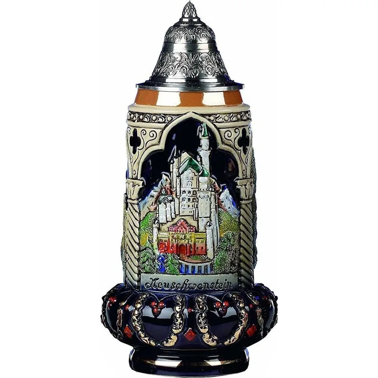 KING Bierkrug Schlösser-Kronen Seidel 0,5 Liter Bierseidel KI 304 0,5L