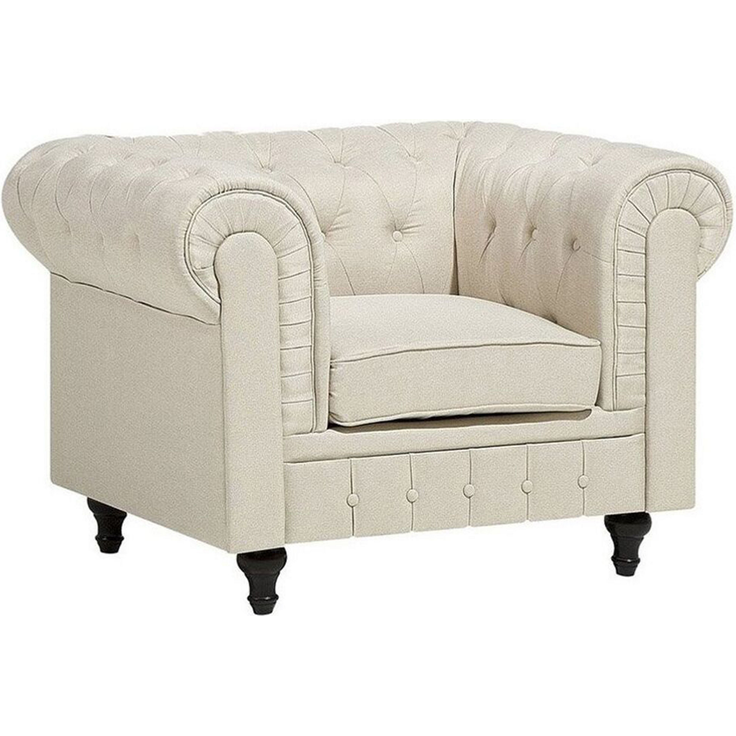 Sessel Polsterbezug beige CHESTERFIELD
