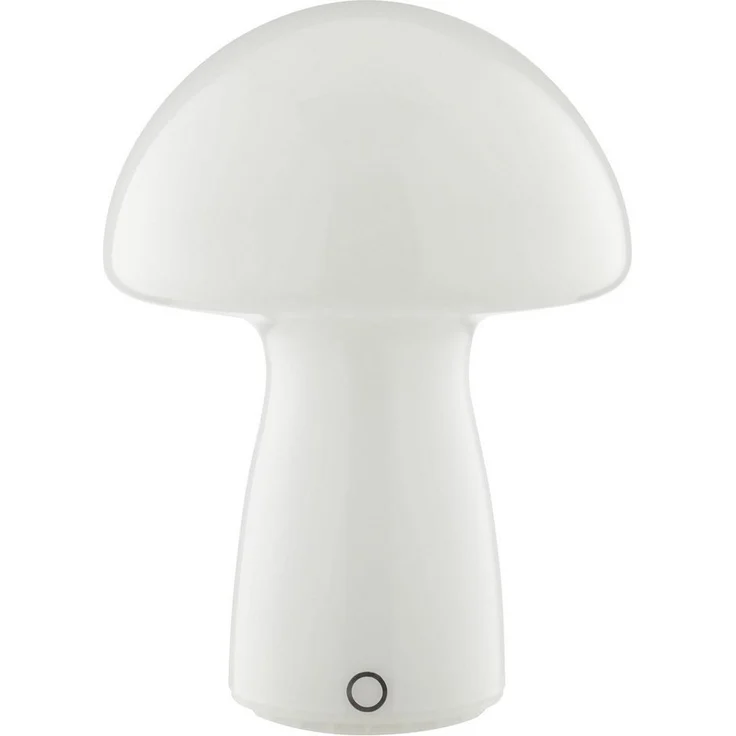 Brilliant LED Tischleuchte Erik, Dimmfunktion, LED fest integriert, Warmweiß, Pilzleuchte aus Glas mit Akku, 250 lm, 2700 K, H 22 cm, dimmbar – Bild 1