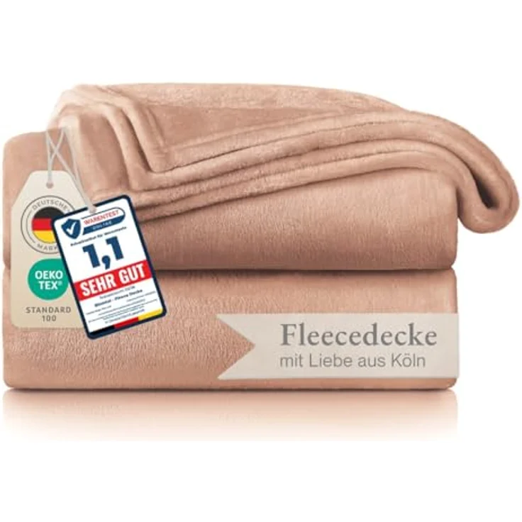 Wohndecke Kuschelige Fleecedecke, Oeko-Tex zertifizierte Decke, Blumtal – Bild 2