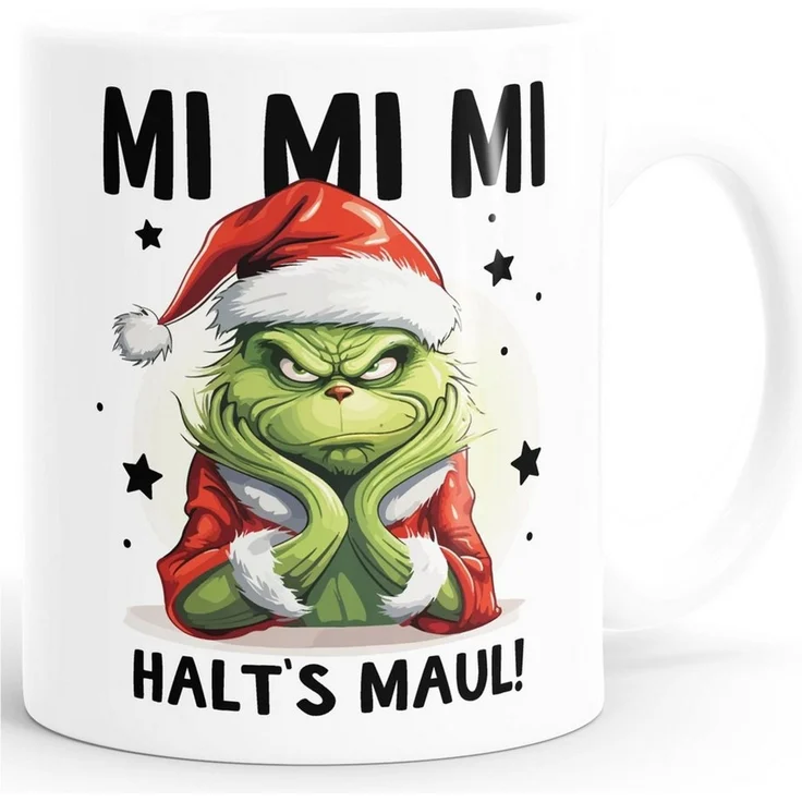 MoonWorks Tasse Grinch Tasse Anti Weihnachten Spruch Ironie Sarkasmus lustige, Keramik – Bild 1
