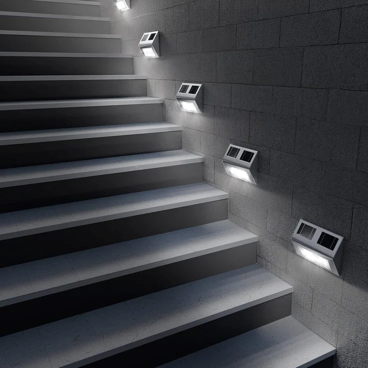 monzana LED Solarleuchte, Wandleuchte, Hängend Edelstahl Solarlampe für Draußen Wetterfest Wandleuchte Balkon – Bild 9