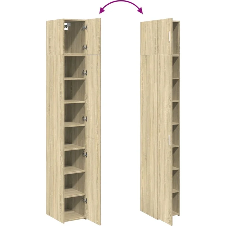 vidaXL Hochschrank Schmal Sonoma-Eiche 30x42,5x225 cm Holzwerkstoff 3281261 – Bild 9