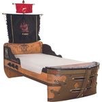 Cilek Pirate Bay Piratenbett Kinderbett in Schiffsform mit Segel inkl. Matratze