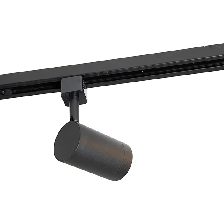 Qazqa Schienensystem-Sets Jeana, ohne Leuchtmittel, GU10, Schwarz, Modern, Stahl, Deckenstrahler 14-flammig – Bild 3