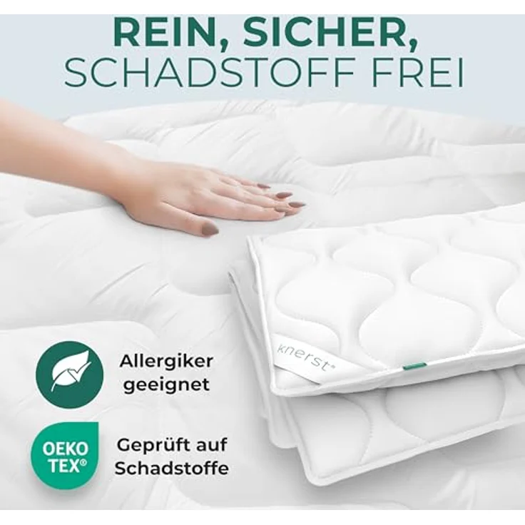 KNERST Microfaserbettdecke Mikrofaserbettdecke Sommerdecke Ganzjahresdecke 135x200, 155x220, uvm, Füllung: Klimafaser-Polyesterfüllung, Allergikerfreundlich, atmungsaktiv, temperaturausgleichend – Bild 8
