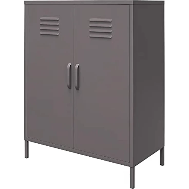 loft24 Mehrzweckschrank Bradford Spind Schrank aus Metall, 2 Türen – Bild 6