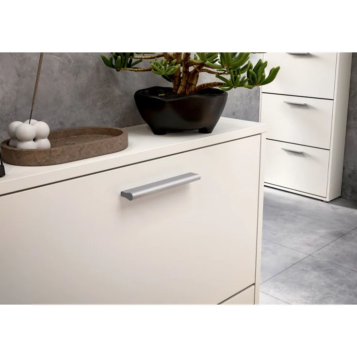 Carryhome 'SAM' Schuhkipper mit 3 Klappen, Holznachbildung weiß, 59 x 103 x 17 cm, Platz für 9 Paar Schuhe – Bild 8