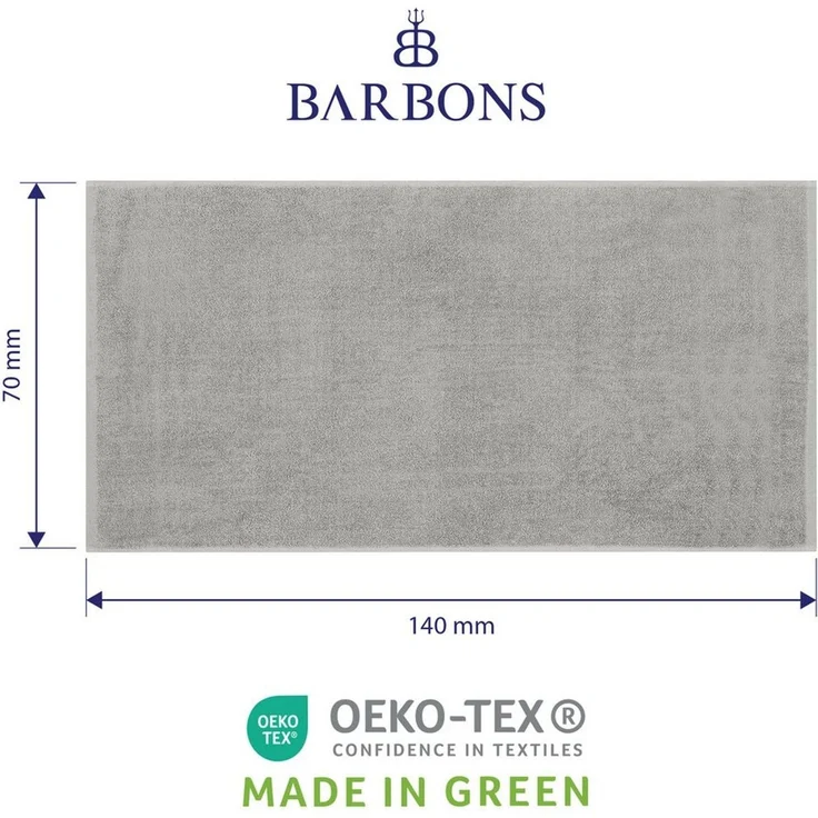 BARBONS Badetücher Duschtücher Set, Handtücher 4-tlg 70x140cm Badetuch, Handtuch, (4-St), Walkfrottee, 100% Baumwolle, saugstark, weich – Bild 3