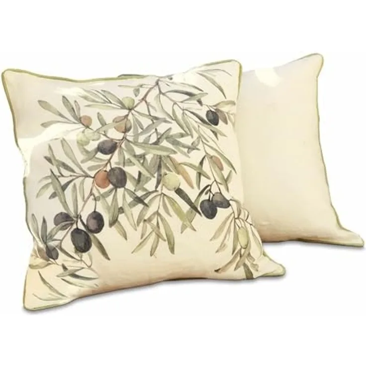 Mirabeau Kissenhülle Kissenhülle 2er Set Cunnig creme/grün, (2 Stück)