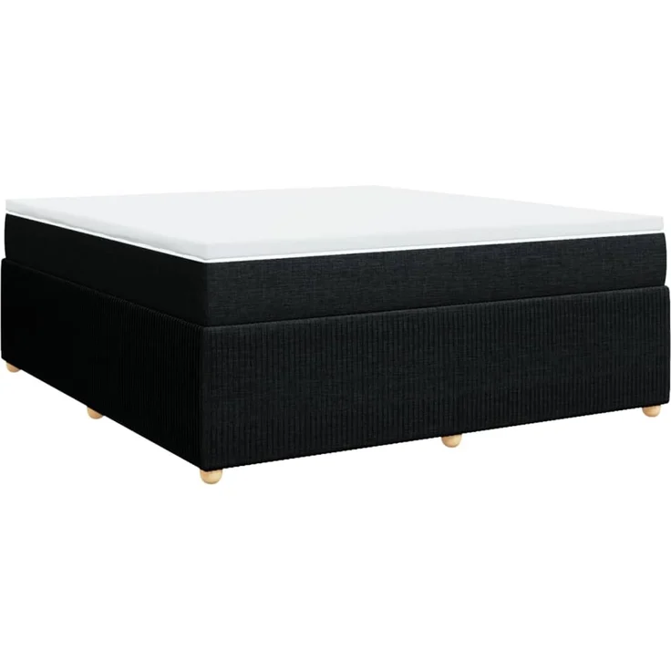 vidaXL Boxspringbett mit Matratze Schwarz 180x200 cm Stoff 3285590 – Bild 2