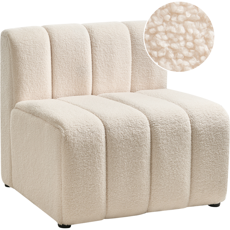 Sessel Bouclé hellbeige KAGE